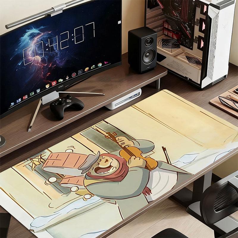 Ernest & Celestine Mouse Pad, Large Gaming Desk Mat, Non-slip XXL Mousepad for Laptop & Tablet, Mini PC Playmat with Stitched Edges