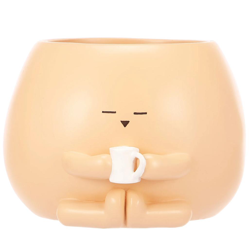 Resin Small Flower Pot Succulent Plant Pot Mini Potted Vase With Bottom Drainage Holes for Desktop Balcony Garden Flower Pot Dec