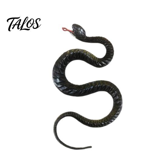 Realistic Fake Rubber Snake Toy, Lifelike Snake Model with Tongue-Out, Simulated Snake for Halloween Party Gag, Bird Deterrent, Garden Decor M