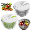 Fruit Drain Basket with Lid Vegetable Salad Spinner Detachable Bowl And Mesh Design Manual Efficient Prep Tool Hand-Centrifugal Dehydration System,