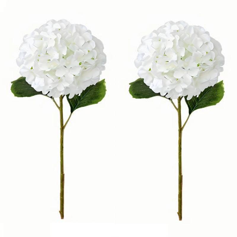 2PCS Hydrangea Artificial Flowers, Real Touch Flowers; Faux Hydrangea Flowers, Latex Real Touch Hydrangea, Fake Flowers