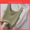 Classic Polyester Sleeveless Tank Top For Women With Round Neck Casual Wear