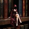 Atmospheric Gothic Interior Items Reader Statue, Hooded Skeleton Resin Figurine, Sitting Book Statue Collectible for Bookshelf, Desk Decor Home