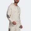 adidas Velvet Hooded Jacket With Back Stripe And Logo Men Outerwear Off-White H47895