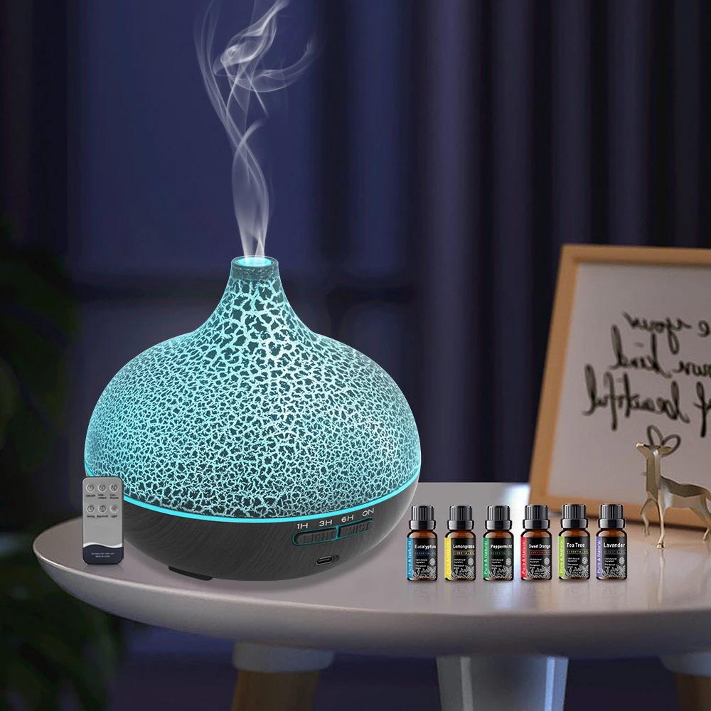 550ml Ultrasonic Aromatherapy Diffuser Humidifier, Crack Design, Auto Shut Off, Quiet for Home Bedroom