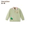 PawinPaw Baby Boy Cartoon Bear Polo Sweatshirt