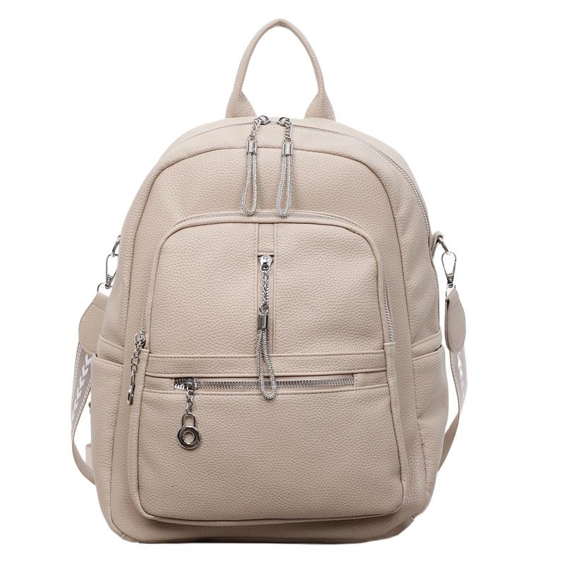 Fashionable and Versatile Women's Bag, Large-capacity Travel Backpack, Casual and Simple Student Schoolbag, Multi-layer Storage Backpack