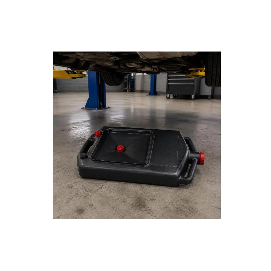 8L Oil Drain Pan Lightweight Plastic Oil Collect Pan Automotive Tool Portable Spill Resistant for Workshop, Garage