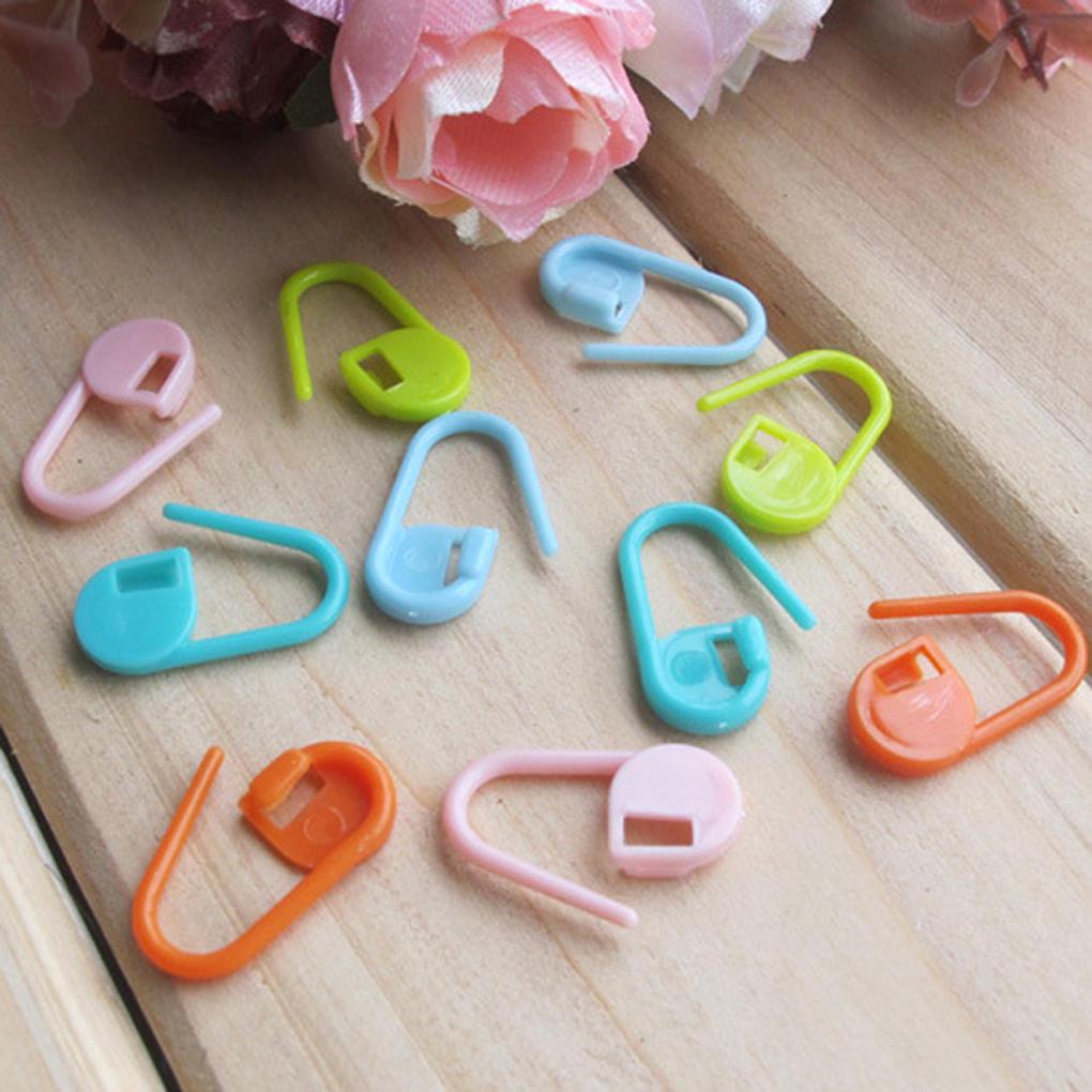 100pcs Colored Plastic Marking Buckle, Hand Woven Yarn Special Pin, Anti Slip Buckle, Counting Pin Small Buckle