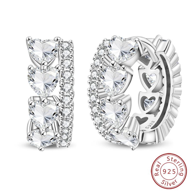 Inlaid Zircon Earrings 925 Silver Minimalist Butterfly Dragonfly Cute Claw Hoop Earrings Women Exquisite Party Jewelry