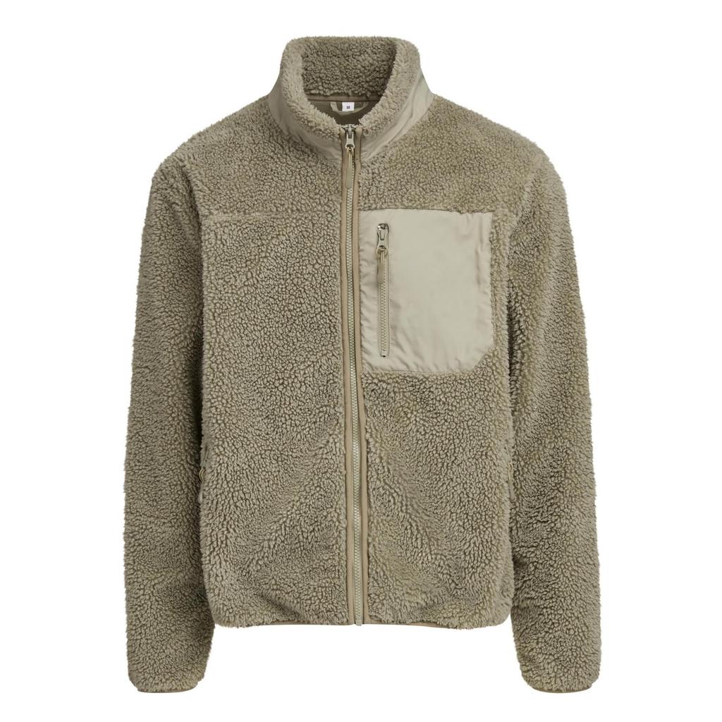 Build Your Brand Mens Bonded Sherpa Jacket