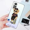Brand Fashion Bear Phone Case for Xiaomi Redmi Note 11 10 Pro 9 K40 8 7 9S 11T 10S 8T 9A 9C 9T 11S 10C Note 11 Silicone Funda
