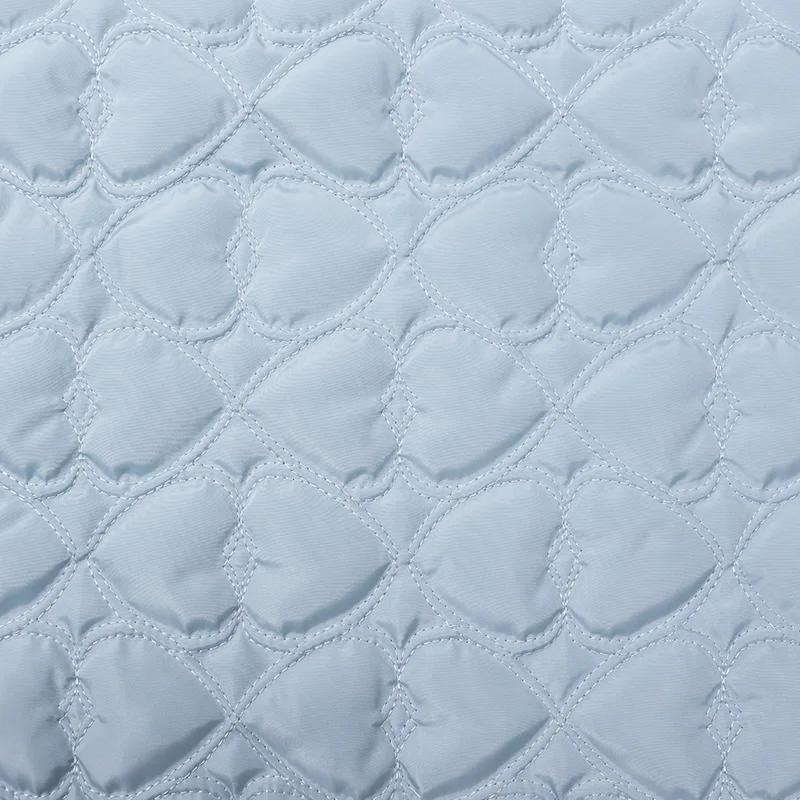 Embroidered Cotton Quilted Fabric Double Needle Three-dimensional Heart Embossed Love Material For Coat Luggage Bags Garment