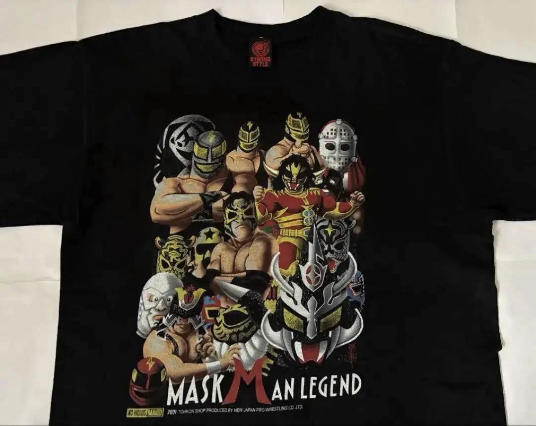 

[USED] New Japan Pro-Wrestling Masked Legend T-Shirt (Size L) Professional Wrestling Mask