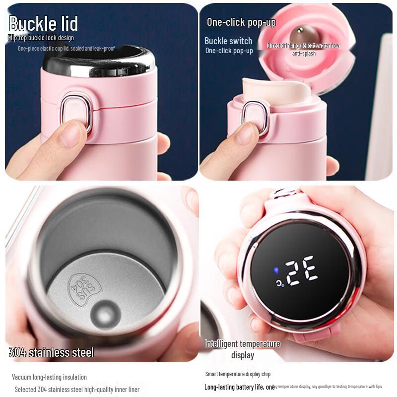 Smart Temperature Control Stainless Steel Insulated Bottle