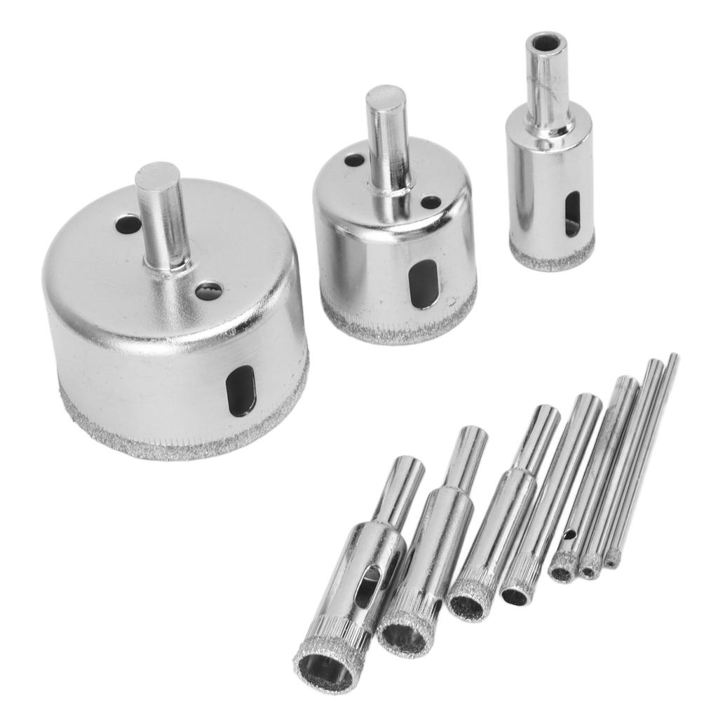 10PCS Diamond Drill Bit Diamond Hole Saw for Glass Tile Ceramic Marble Porcelain Cutting 3 4 5 6 8 10 12 18 32 50mm