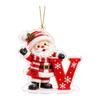 2D Acrylic Christmas Hanging Ornament with Scarf Letter Design for Holiday Tree Decor
