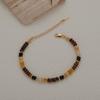 Natural Gemstone Tiger'S Eye Dongling Jade Black Agate Beaded Bracelet Women'S Matching S925 Whole Body Sterling Silver