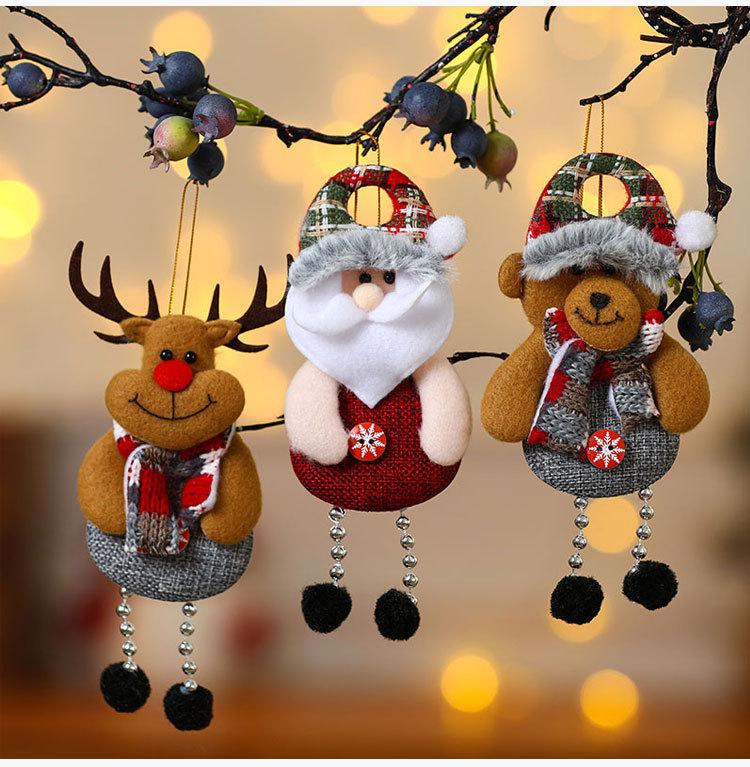 4 Stück Weihnachtsbaumschmuck Hängende Weihnachtsanhänger Set Schneemann Dekorationen Hängende Anhänger