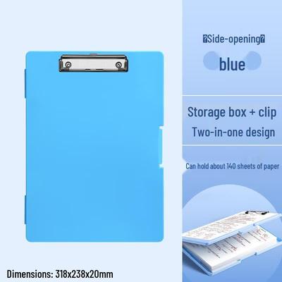 A4 Plastic Writing Pad Clipboard with Storage Box