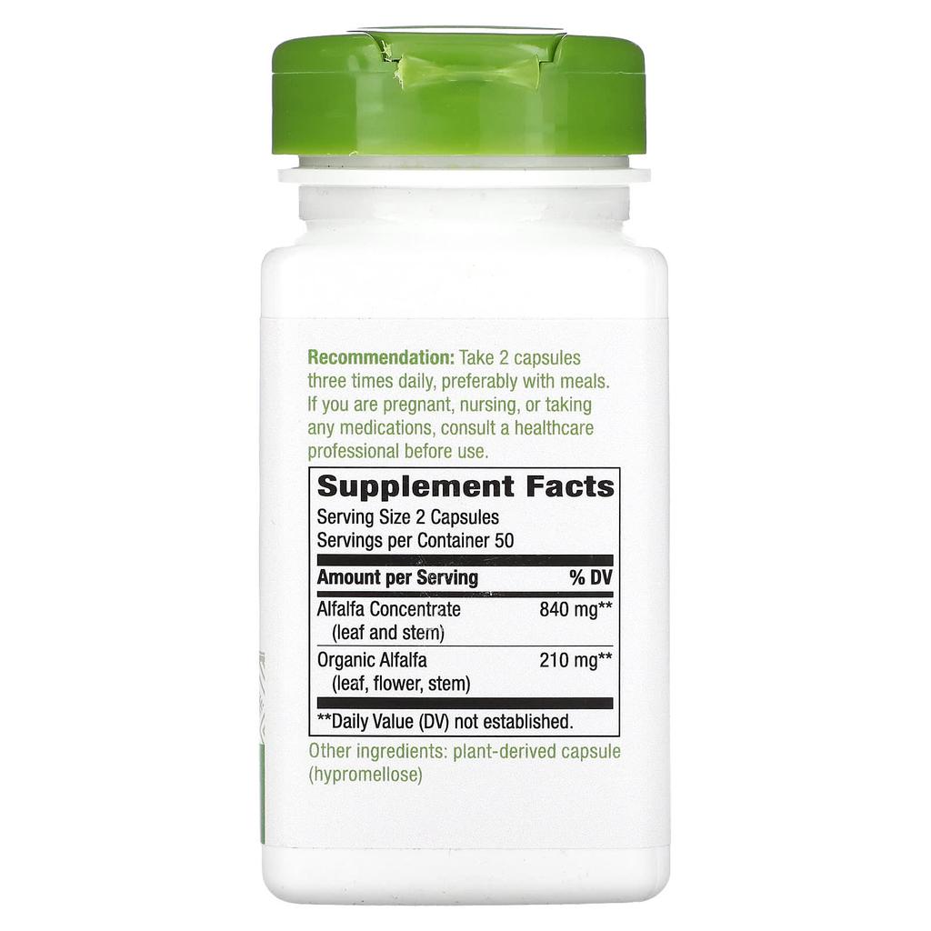 Nature's Way Alfa-Max, Alfalfa-Konzentrat, 840 mg, 100 Gemüsekapseln (420mg pro Kapsel)