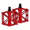 Wide X-Shaped Aluminum Alloy Bike Pedals - Durable for Mountain & Road Bikes, Black