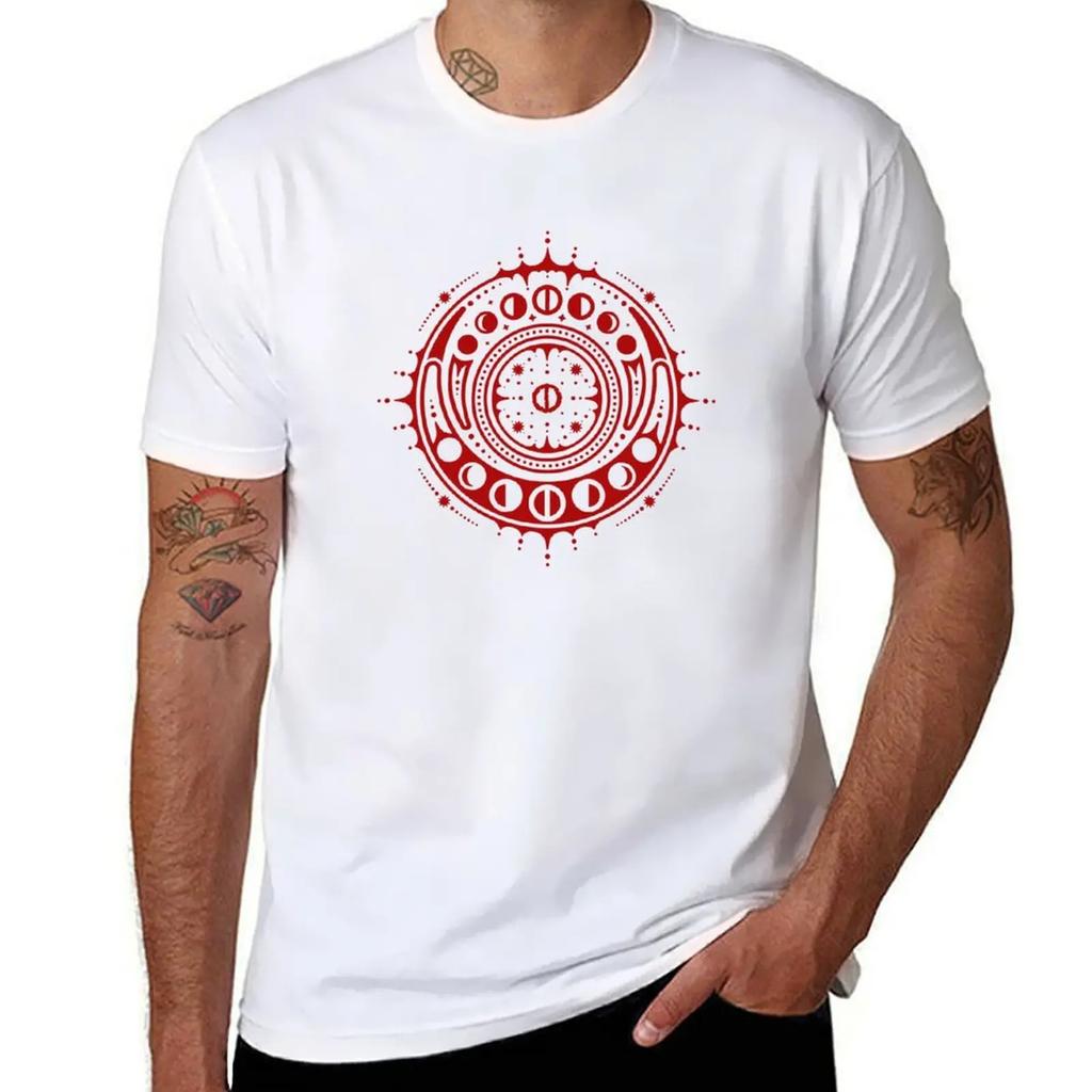 Lunar Mandala by Katrin Dirim T-Shirt Oversizeds Plain Sweat Shirts, Men