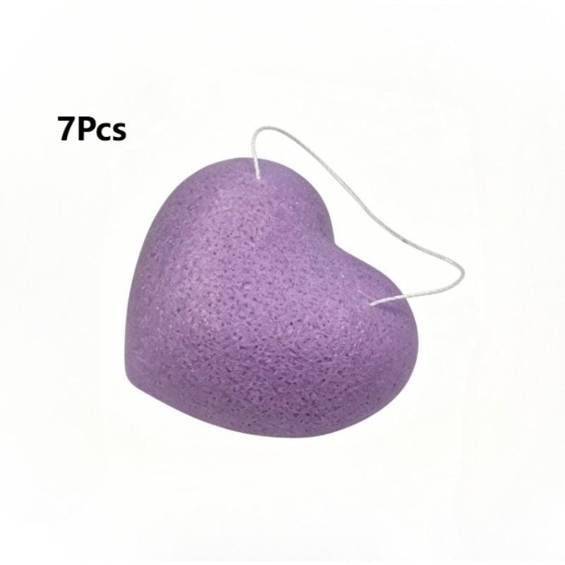 7Pcs Natural Konjac Facial Cleansing Sponge Soft Face Wash Puff Natural Fiber Exfoliator for Daily Facial Skin Cleansing