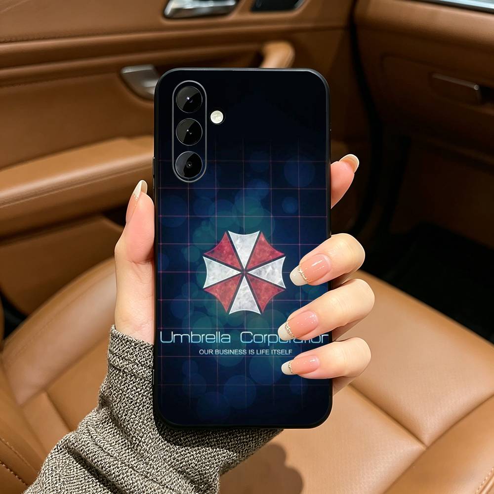 U-Umbrella -Corporation Black Soft Silicone Phone Case for Samsung Galaxy A73, A71, A72, A70, A53, A52, A51