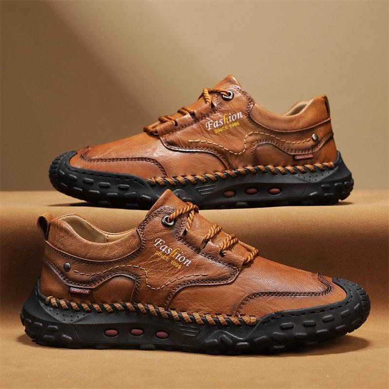 39-48 Scarpe Casual da Uomo in Pelle Fatte a Mano Morbide Scarpe da Lavoro Stivaletti alla Caviglia in Pelle Taglia Grande Mocassini da Guida Scarpe