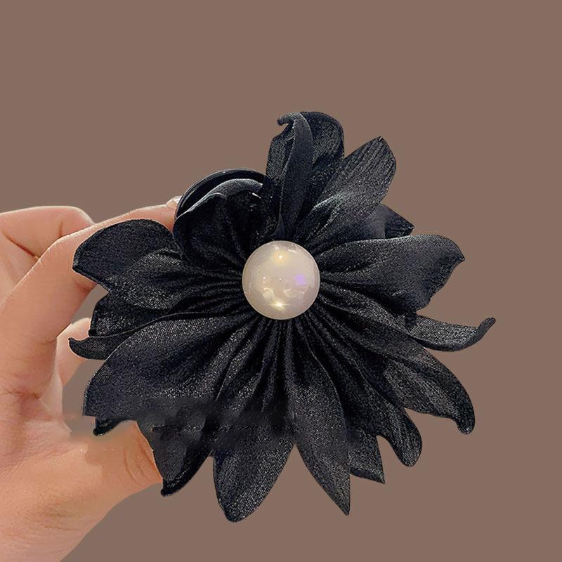 

Тканевый цветок жемчужная заколка для волос на затылок изысканная простая с высоким чувством заколка-краб милые модные универсальные аксессуары для волос