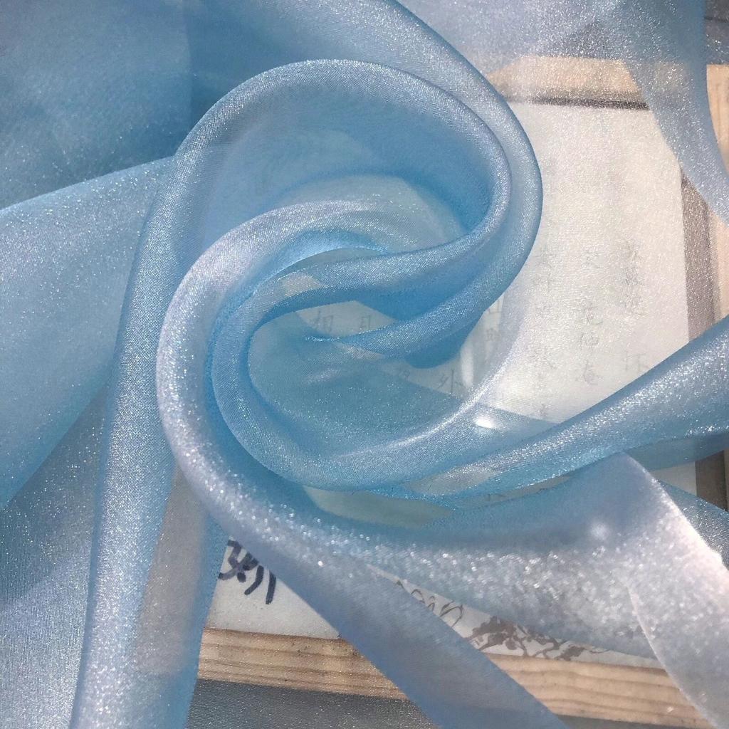 Cloudy Chiffon Fabric with Sheen Slightly Stiff Texture Suitable for Wedding Dresses Formal Gowns and Designer Clothing Fabrics