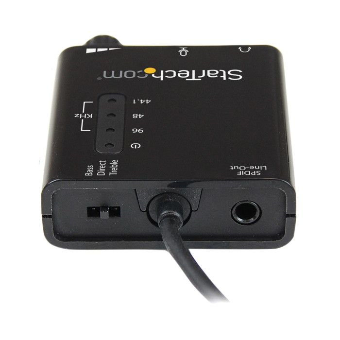 External USB Sound Card with SPDIF Digital Audio Output - STARTECH - ICUSBAUDIO2D - 96 kHz/24-bit - Black