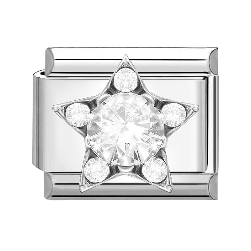 Fashion Heart Bow Knot Butterfly Star Rose Flowers Italian Charm Links Fit 9mm Stainless Steel Bracelet Women DIY Making Gift