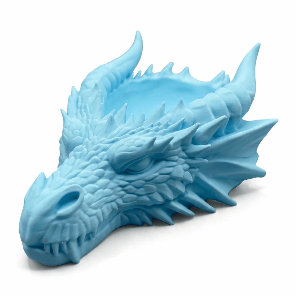 Multi Functional Dragon Head Storage Tray Funny Dragon Head Ornaments Home Decorations  Living Room синий