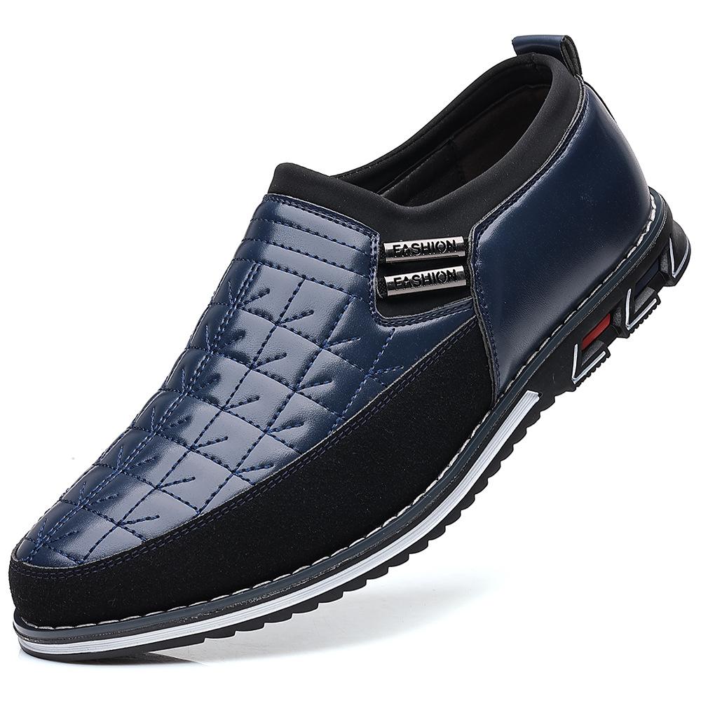 Męskie Skórzane Buty Wsuwane Casualowe Buty Klasyczne Biurowe Buty Męskie Skóra PU Mokasyny Do Jazdy Biznesowe Miękka Podeszwa But Wizytowy