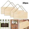 20pcs Large Rectangular Wooden Plaques for DIY Painting and Doodling Home Decor. For Birthday, Wedding, Themed Party Decorations