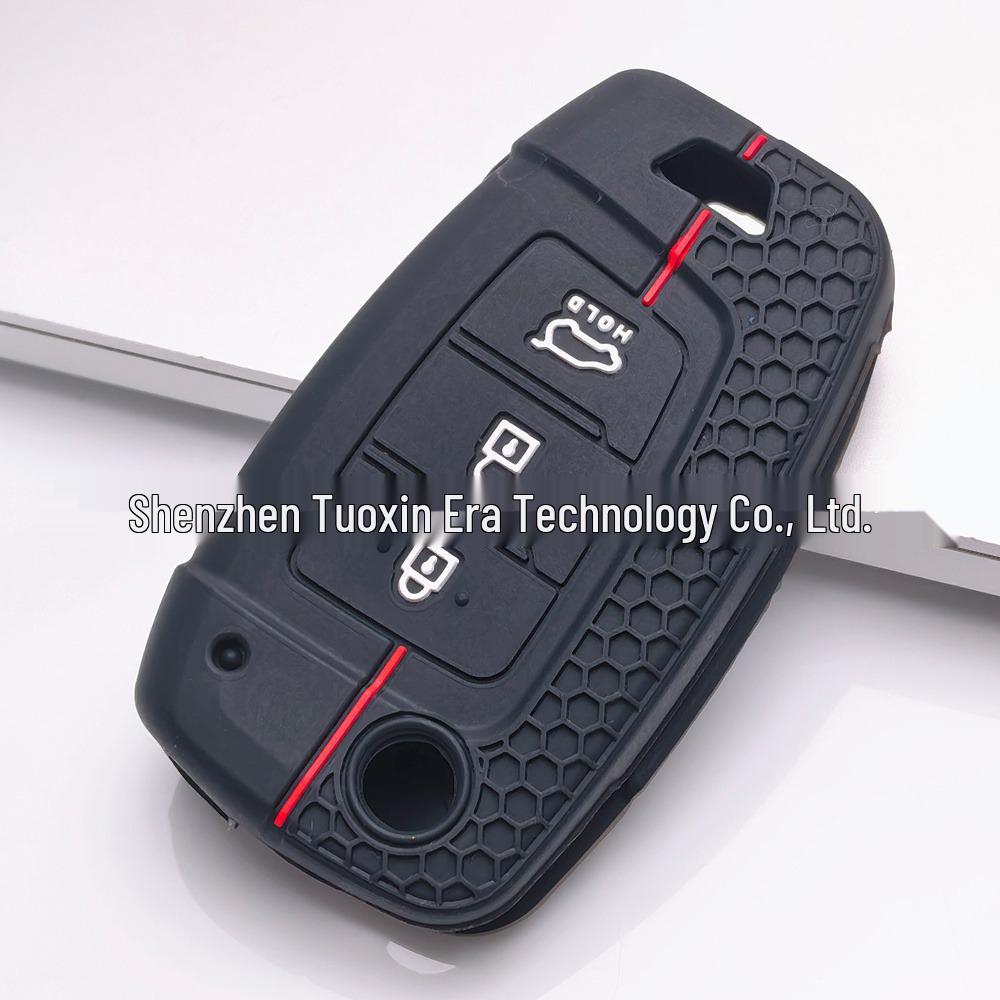 Toyota Car Remote Key Case: Honeycomb Silicone Non-Slip Cover with Buckle