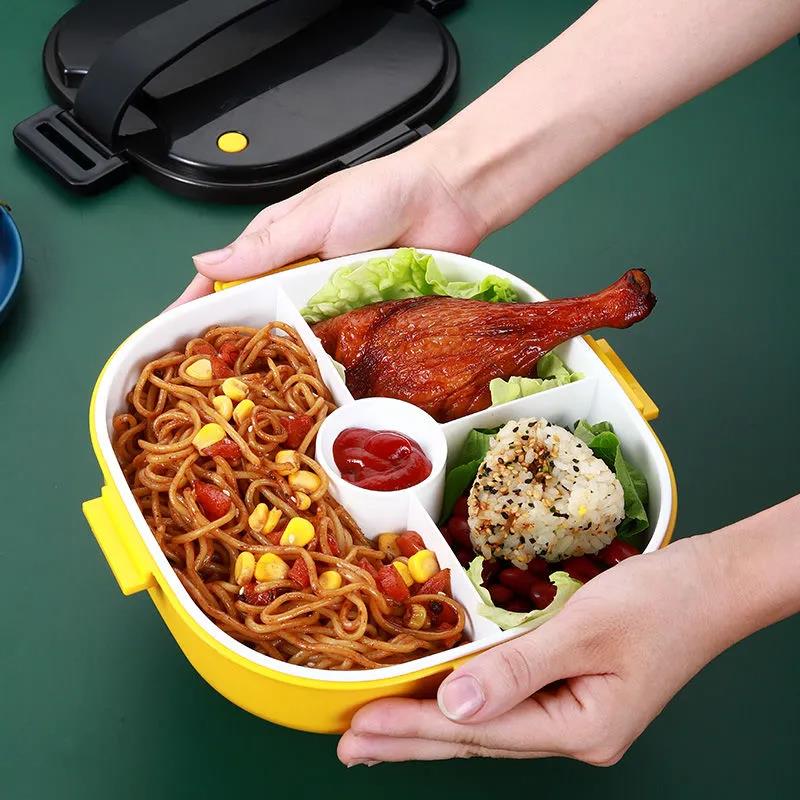 304 Nerezový izolovaný obědový box lze ohřívat v mikrovlnné troubě Student Office Worker Bento Box Dětský přihrádkový super izolovaný obědový box