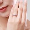 MODIAN Romantic Pink Cubic Zirconia Ring 925 Sterling Silver Luxury Dazzling Finger Rings For Women Wedding Jewelry