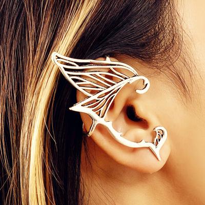 Fashion Accessories Ear Contour Earrings Creative Elf Wings Alloy Retro Ear Hanging Women