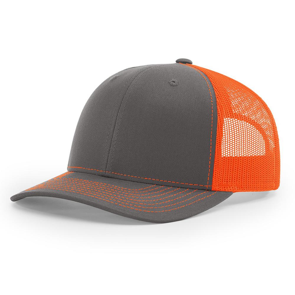 Custom 3D Embroidery Logo Baseball Dad Cap Richardson 112 Trucker Hat with Mesh Cap & Leather Patch Common Fabric Feature