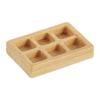 Simple Wood Grid Organizer For Dollhouses Accessories Interactive Pretend Play Toy