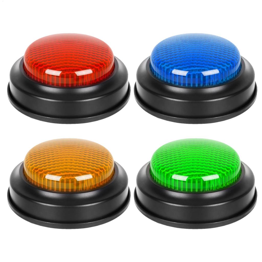 Sound Buzzer Button 4 Pieces Competition Prop Quick Answer Button Game Buzzer For Answering For Classroom Debate Competition