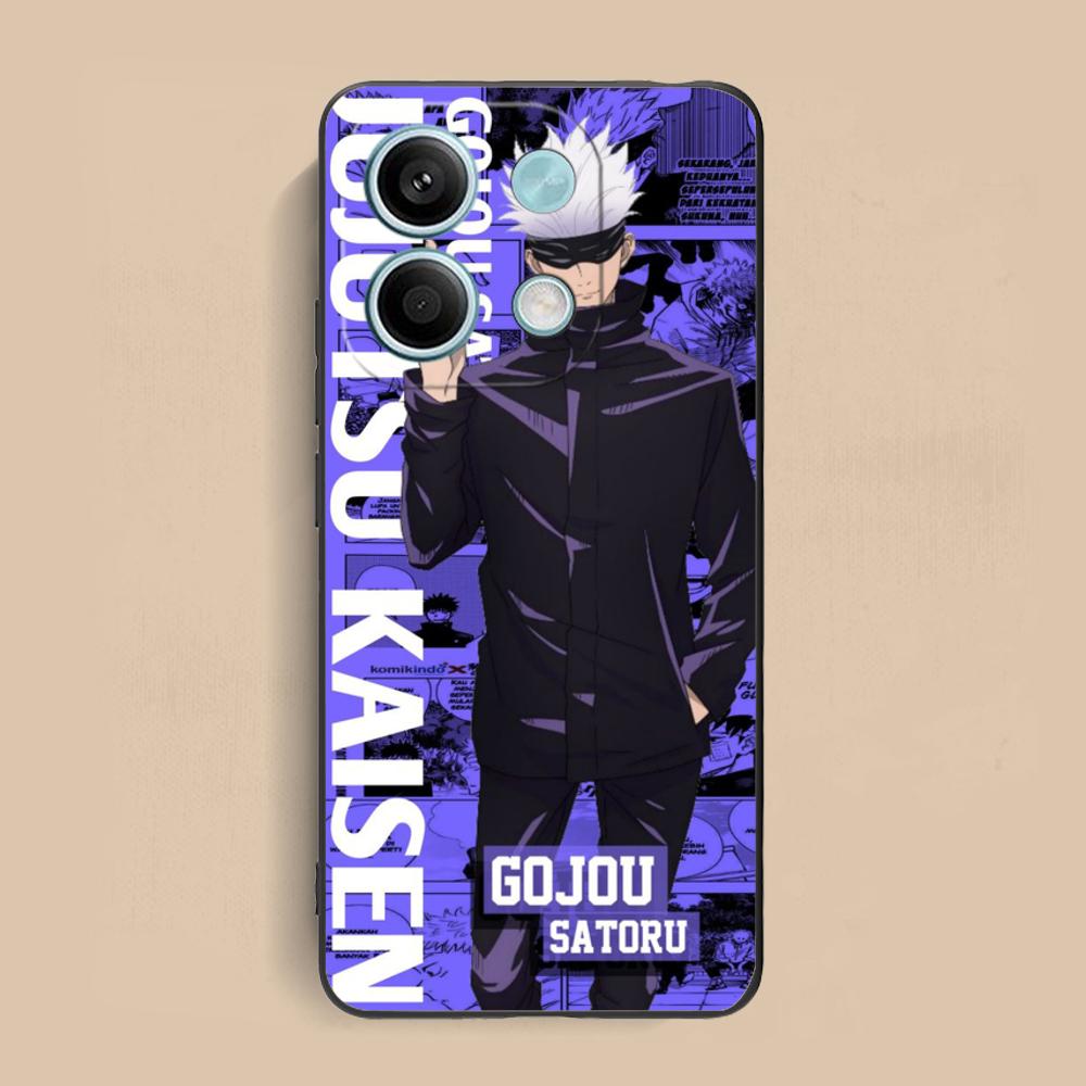 Jujutsu Kaisen Satoru Gojo Phone Case for Xiaomi Redmi 15 14 13 12 A5 3 2 1 C Plus 4G 5G Colorful Printing Cover Cover Pretty