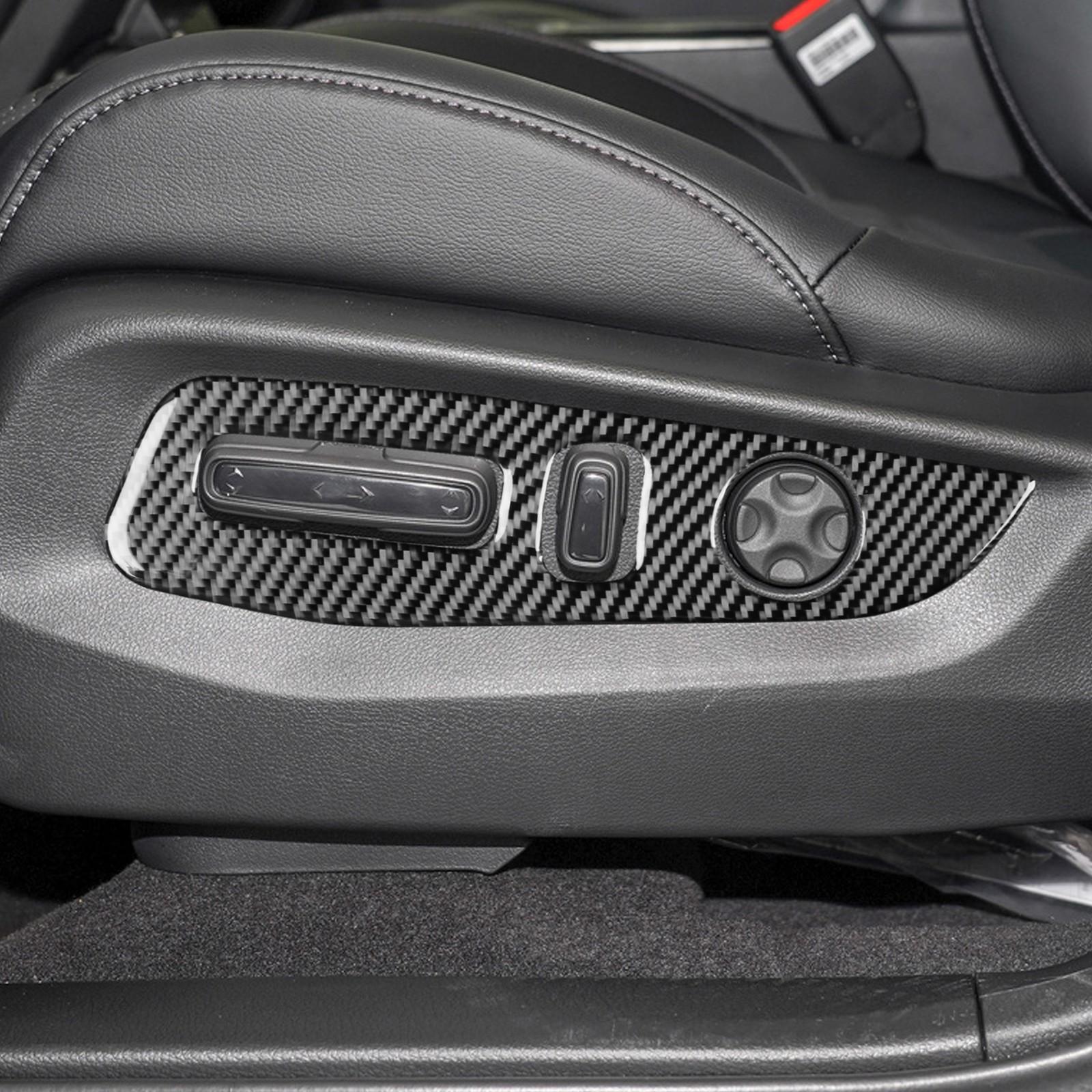 Carbon Fiber Front Seat Adjustment Switch Trims Panel Cover For Honda CR-V 17-21