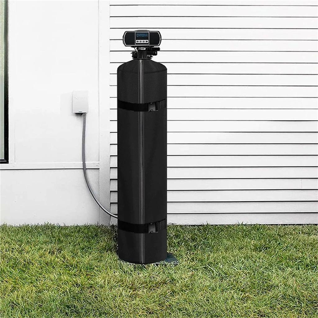 Water Softener Cover Outdoor, 600D Oxford Fabric Water Softener Cover, Water Filter Tank Cover, All Weather (9 * 48in)