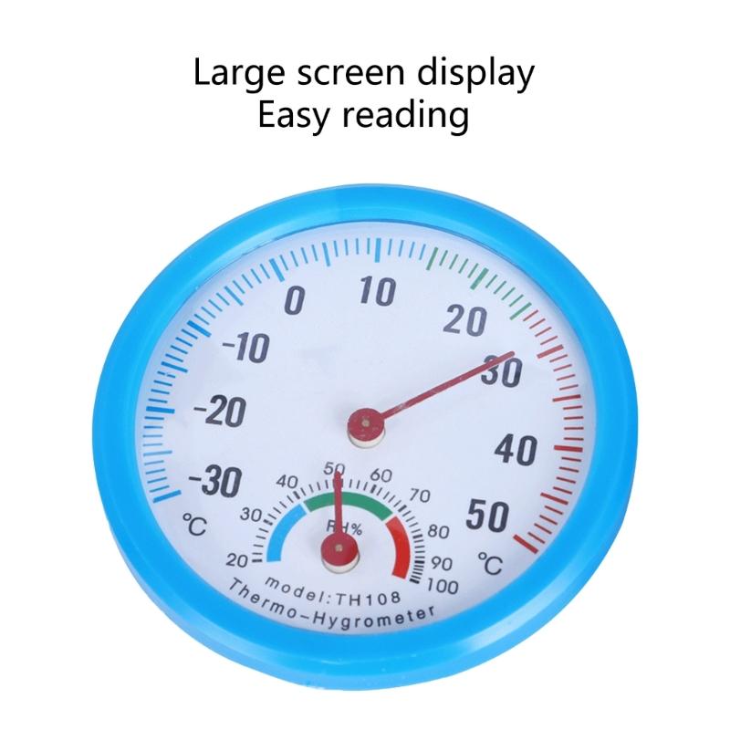 Indoor Thermometer Hygrometer Analog- 2 in 1 Temperature Humidity Monitor Gauge for Home Room Outdoor Offices 30-50℃