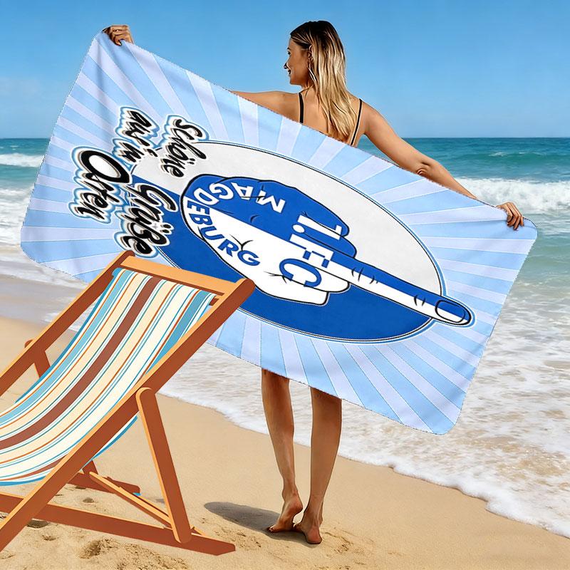 FCM Soul Print Strandtuch, Großes Weiches Schnelltrocknendes Handtuch für Strand Camping Schwimmen