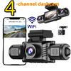 3/4‑Channel 1080P FHD Dash Cam, Wi‑Fi Connected, Rotatable Lens, Night Vision, Easy Installation for Cars